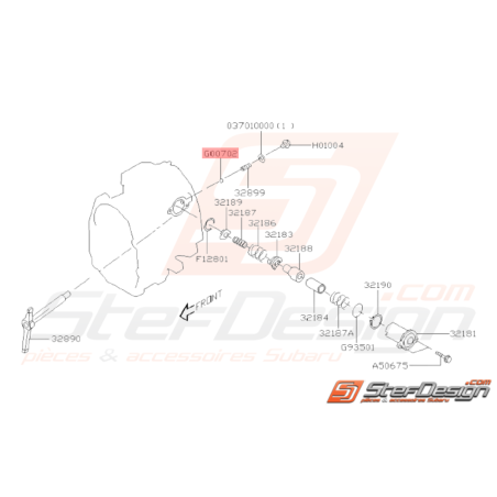 Bille système fourchette boite Subaru GT 93-00 WRX 01-10 FORESTER 05-0732456