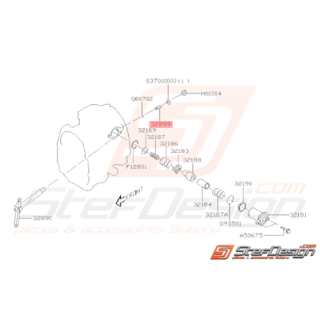 Ressort Axe fourchette marche arrière Origine Subaru WRX 07/04 - 1032457