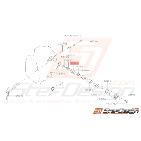 Ressort fourchette arrière GT 94-00 / type R WRX 01-10 FORESTER 05-0732462