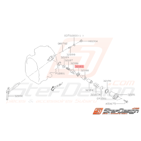 Rondelle fourchette Origine Subaru GT 93-98 / type R WRX 01-10 FORESTER 05-0732463