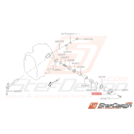 Joint torique système fourchette Origine Subaru GT 93-00 WRX 01-10 FORESTER 05-0732466