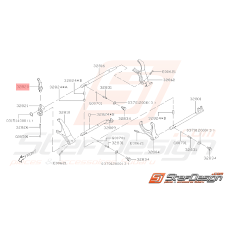 Levier Marche Arrière Origine Subaru GT 99 - 00 WRX 01 - 1032470