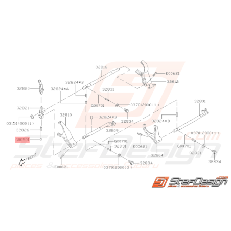 Bille verrouillage axe levier marche arrière GT 93 - 00 WRX 01 - 1032475