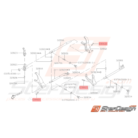 Goupille Origine Subaru GT 1993 - 2000 WRX 2001 - 201032476