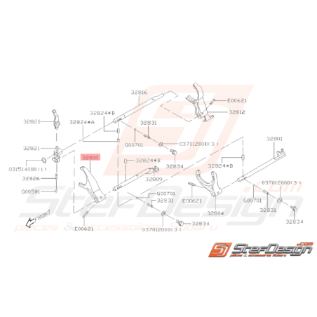 Fourchette d'embrayage Origine Subaru GT 93 - 00 WRX 01 - 1032477