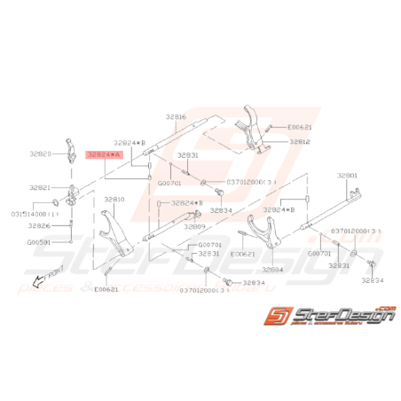 Goupille Origine Subaru Impreza GT 1993 - 2000 WRX 2001 - 201032478