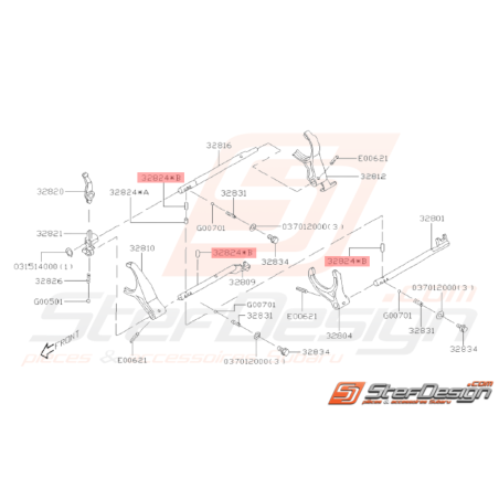 Goupille Origine Subaru Impreza GT 93-00 WRX STI 01-14 FORESTER 05-0732479