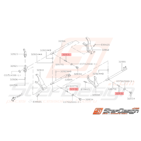 Ressort bille verrouillage boite vitesses GT 99-00 WRX STI 01-14 FORESTER 05-0732482