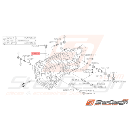 Joint Origine Subaru STI 2001 - 10/08/200932491