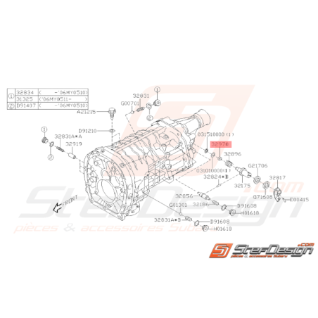 Bague Verif Marche Arrière Origine Subaru STI 2001 - 201432493