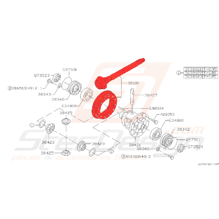 Couple Conique Avant Différentiel Origine Subaru WRX 2006 - 200732536