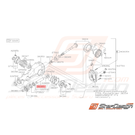 Entretoise Pré-Charge Origine Subaru STI 2001 - 201432551