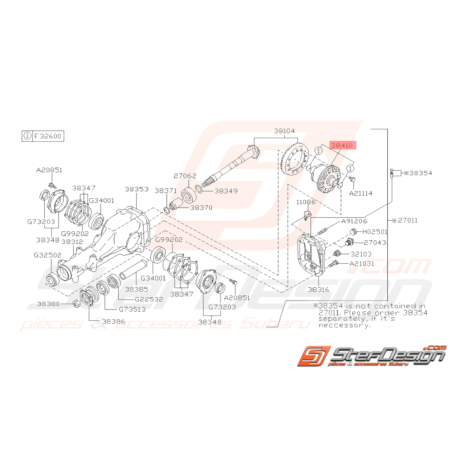 Autobloquant Mécanique Origine Subaru STI 200632555