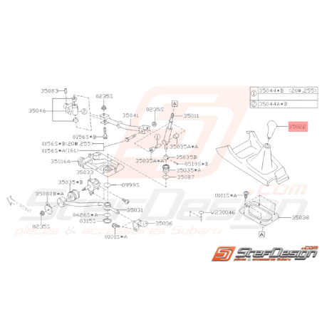 Pommeau de Levier de Vitesse cuir noir Origine Subaru WRX 200732582