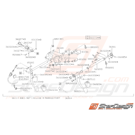 Schéma Système pédales Frein & Embrayage Hydraulique Origine Subaru WRX STI 06-0732589
