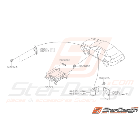 Schéma Coussin à Air Système Origine Subaru WRX STI 2006 - 200732627