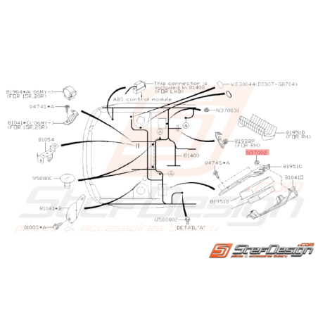 Ecrou Origine Subaru GT WRX STI BRZ32636