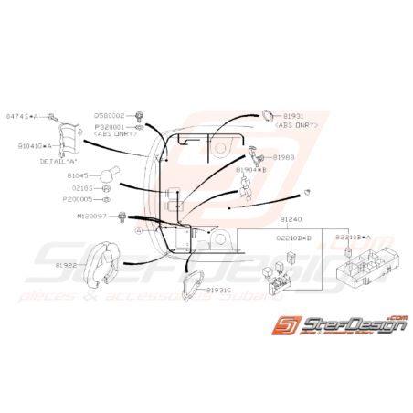 Schéma Faisceau Electrique Avant Origine Subaru WRX STI 2006-200732638