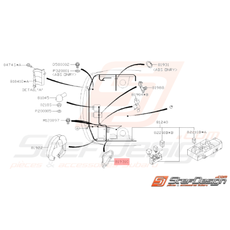 Protecteur de rebord Moteur Origine Subaru WRX STI 2006 - 200732643