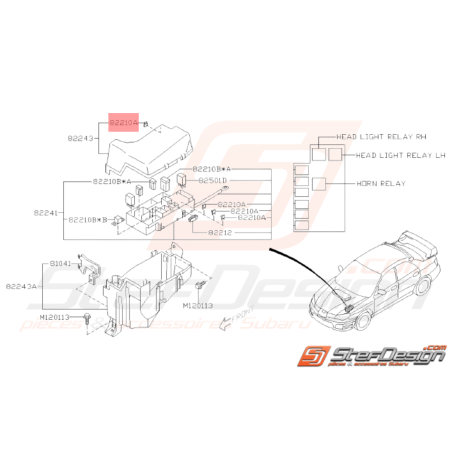 Fusible Origine Subaru Impreza GT 1998 - 2000 WRX STI 2001 - 200732656