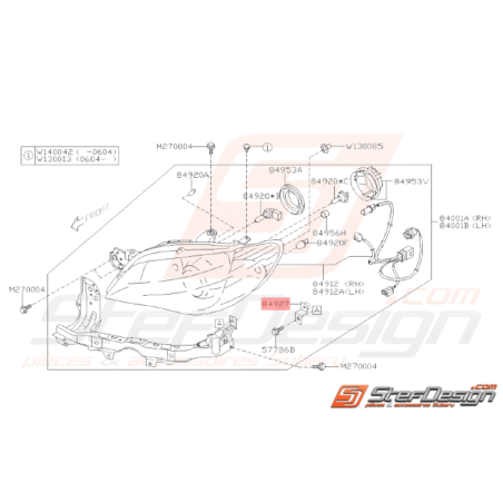 Support de Projecteur Origine Subaru WRX STI 2006 - 200732697