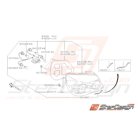 Schéma Feu Arrière Origine Subaru WRX STI 2006 - 200732706