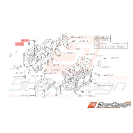 Contacteur pression d'huile Origine Subaru GT 93-00 WRX STI BRZ 01-19 FORESTER 97-02/05-1232851