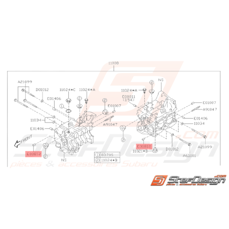 Goupille Carter Moteur Origine Subaru WRX STI 2001 - 201432866