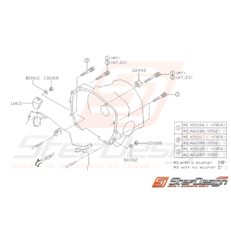 Schéma Cache-Boulons de distribution Origine Subaru WRX 2008 - 201032867