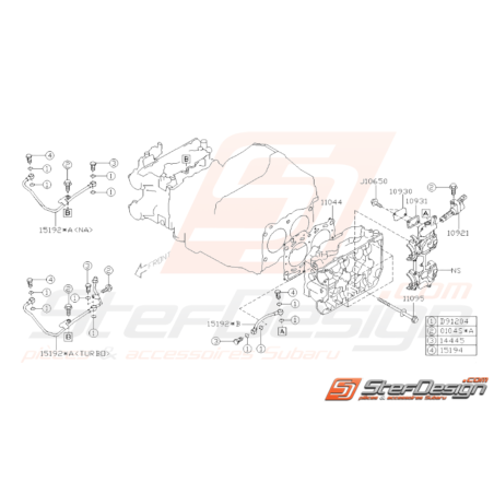 Schéma Culasse Système Origine Subaru WRX 2008 - 201032869