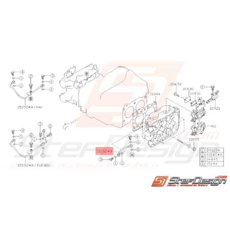 Conduite d'huile de culasse Origine Subaru STI 2008 - 201932872