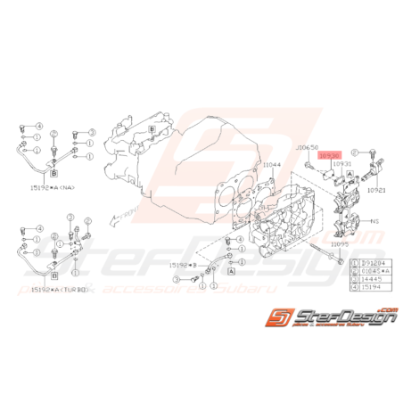 Couvercle retour d'huile cam variable WRX 06 - 10 STI 01 - 1932874