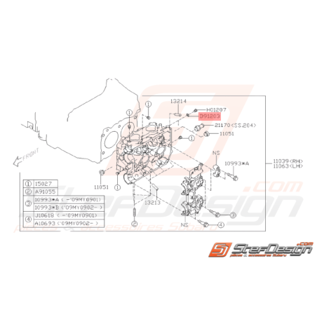 Joint Origine Subaru WRX STI 2008 - 201432882