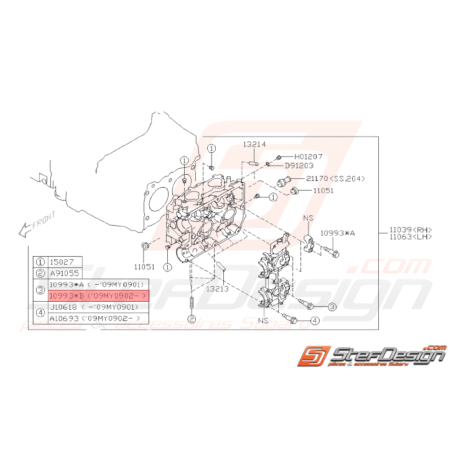 Vis Chapeau d'Arbre à Cames Origine Subaru WRX STI 02/09/2009 - 201932884