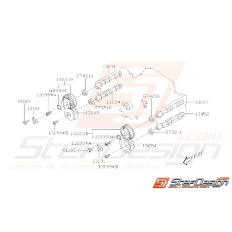 Schéma Arbre à cames Origine Subaru WRX 2008 - 201032922