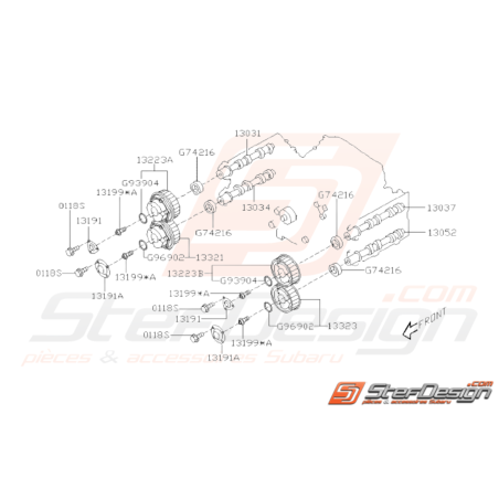 Schéma Arbre à cames Origine Subaru STI 2008 - 201432927