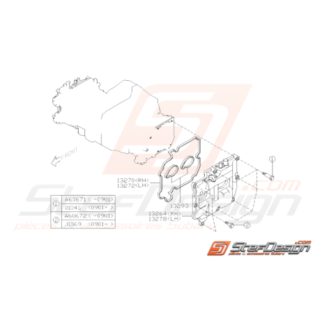 Schéma Cache Soupapes Origine Subaru WRX STI 2008 - 201432928