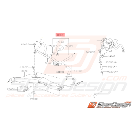 Durite PCV Origine Subaru WRX 2008 - 201032964