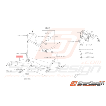 Durite d'Eau Origine Subaru WRX 2008 - 201032966