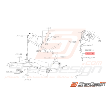 Durite d'Eau Origine Subaru WRX 2008 - 201032970