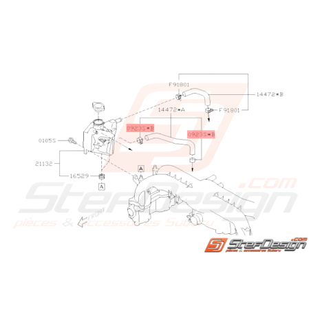 Attache de Tuyau Origine Subaru WRX 2008 - 2010 STI 2008 - 201432975