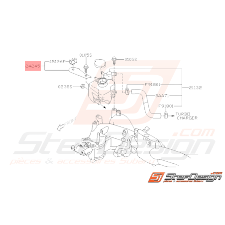 Support Tuyau Origine Subaru STI 2008 - 201432984