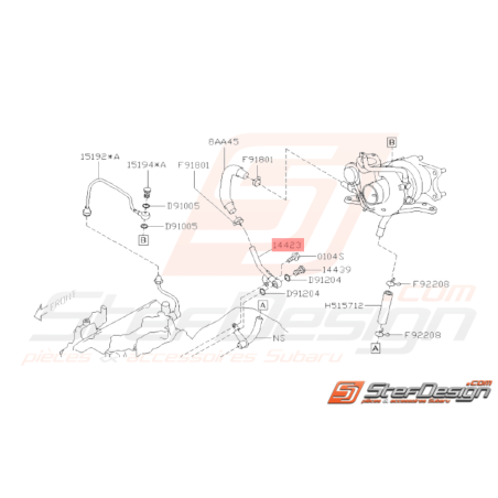 Durite de Turbo Origine Subaru WRX 06-10 STI 06-19 FORESTER 05-0733003