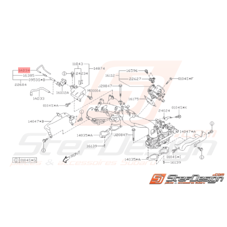 Durite Dépression Origine Subaru STI 2008 - 201933045