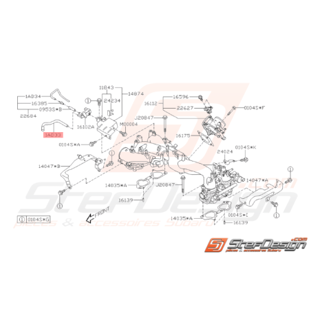 Durite Dépression Origine Subaru STI 2008 - 201933049