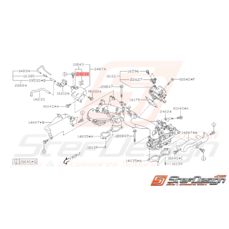 Agrafe Origine Subaru STI 2008-2019 FORESTER Turbo 2005-200733052