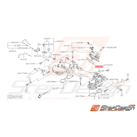 Support Faisceau Moteur Origine Subaru WRX 06 - 07 STI 06 - 1933059