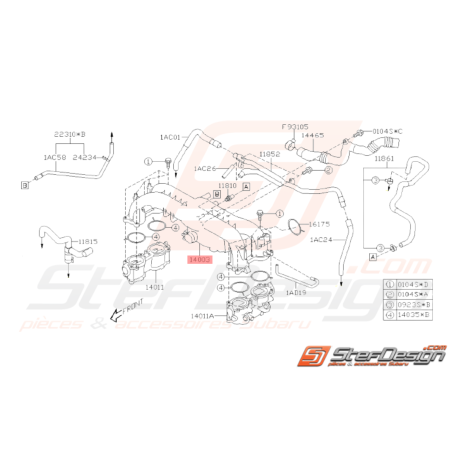 Collecteur d'Admission Origine Subaru WRX 2008 - 201033066