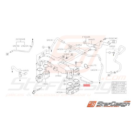 Durite Dépression Origine Subaru STI 2008 - 201433074