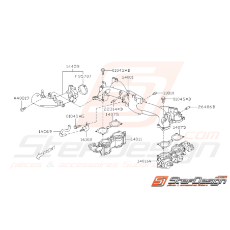Schéma Collecteur d'Admission Origine Subaru STI 2008 - 201433078